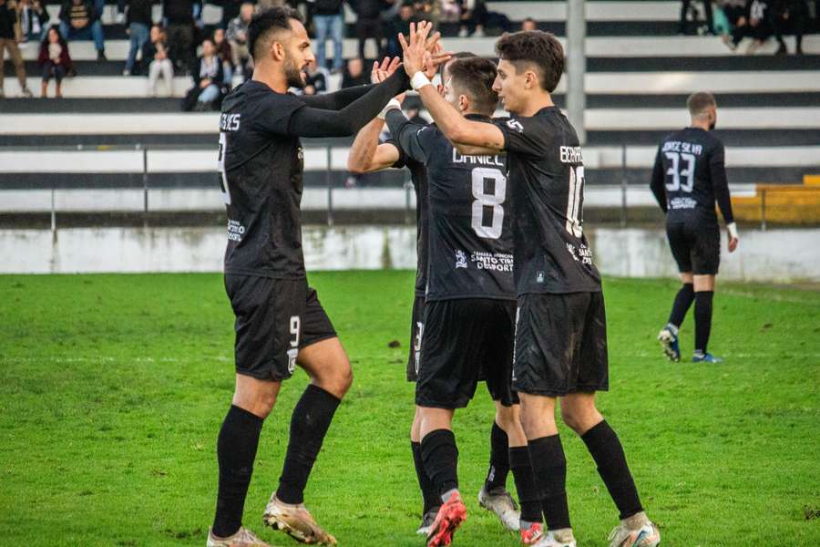 A festa dos jogadores do Tirsense