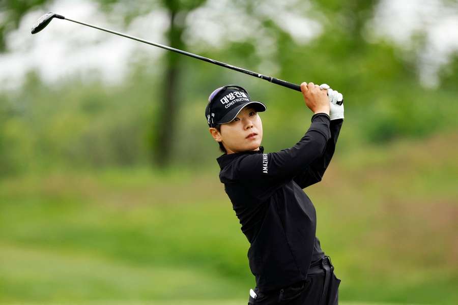 Lee in action at the Mizuho Americas Open