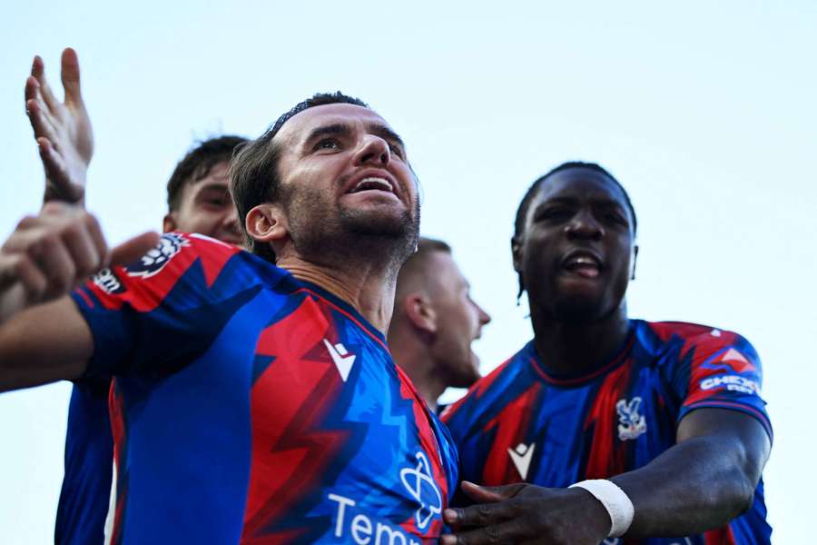 Ben Chilwell celebrates his winner for Crystal Palace