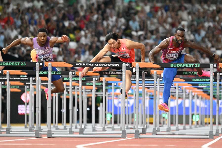 Britain's Tade Ojora failed to qualify for the semi-finals after he finished fifth in the 110m hurdles heat