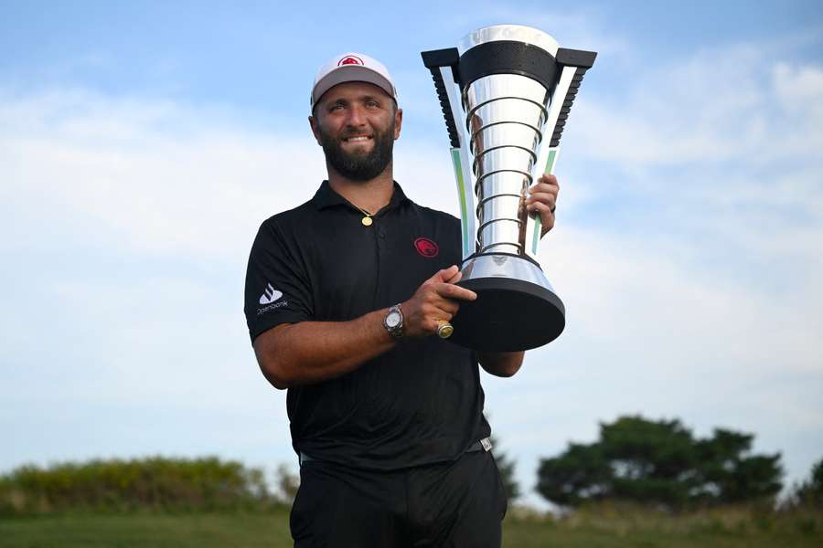 Rahm celebrates his win