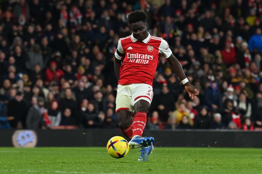 English midfielder Bukayo Saka scored Arsenal's first