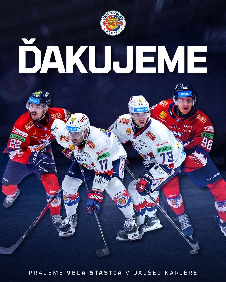 Rytierov opúšťa štvorica hokejistov.