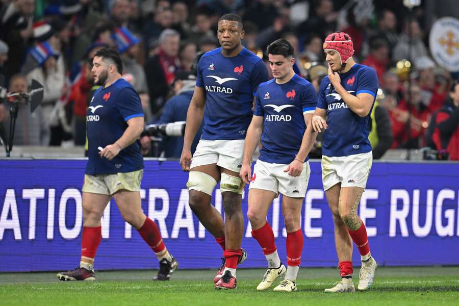 France's players leave the field in Marseille