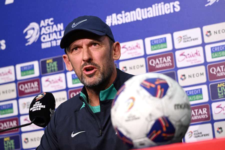 Popovic speaking to the media late last year. 
