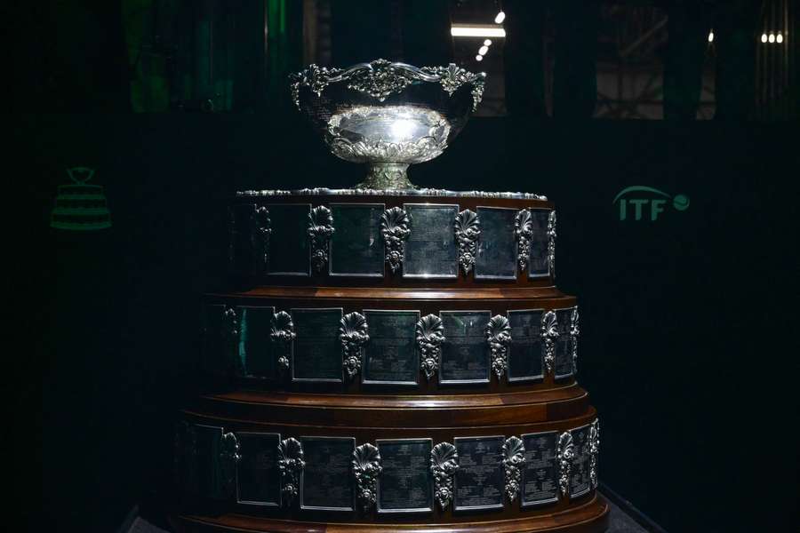 Die Trophäe des Davis Cups.