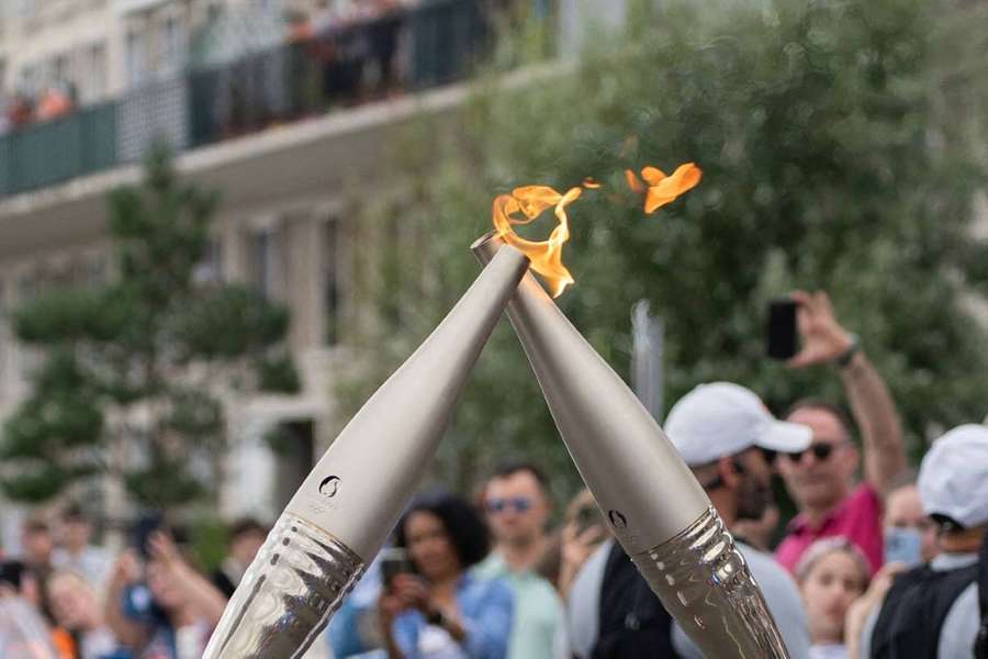 La flamme olympique au Havre le 6 juillet.