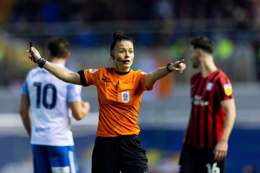 Rebecca Welch became the first female to referee a match in the Championship