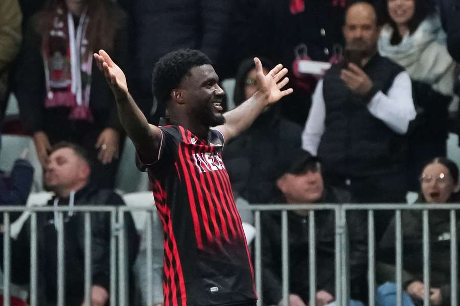 Terem Moffi a contribué à la qualification de Nice en quarts de finale de la Ligue Europa Conférence.