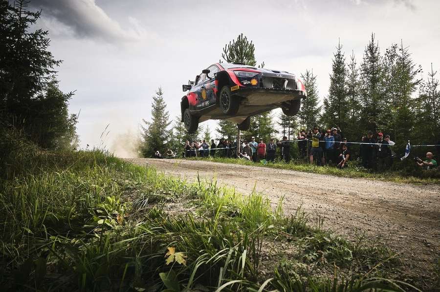 The Hyundai driver won Rally Finland