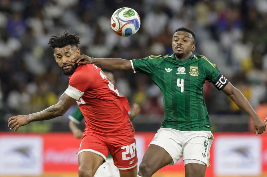 Midfielder Teboho Mokoena (right) will be a huge player for South Africa