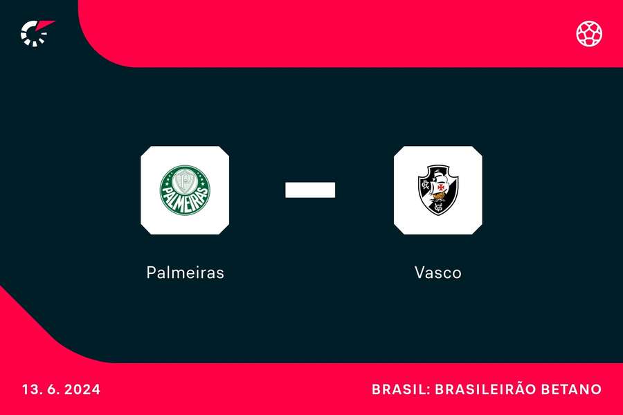 Palmeiras e Vasco se enfrentam nesta quinta-feira (13) no Allianz Parque