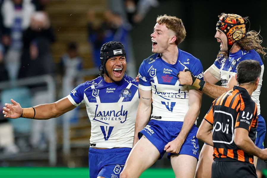 Mid-season Bulldogs recruit Lachlan Galvin scored a try on debut for his new club.
