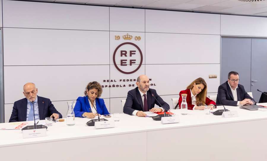 Louzán, presidiendo la reunión