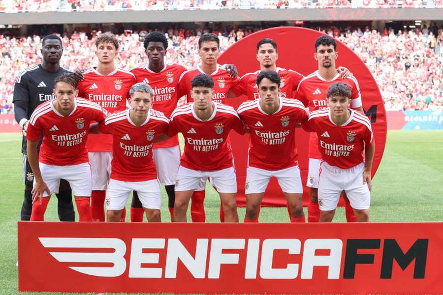O onze do Benfica frente ao Belenenses O onze do Benfica frente ao Belenenses