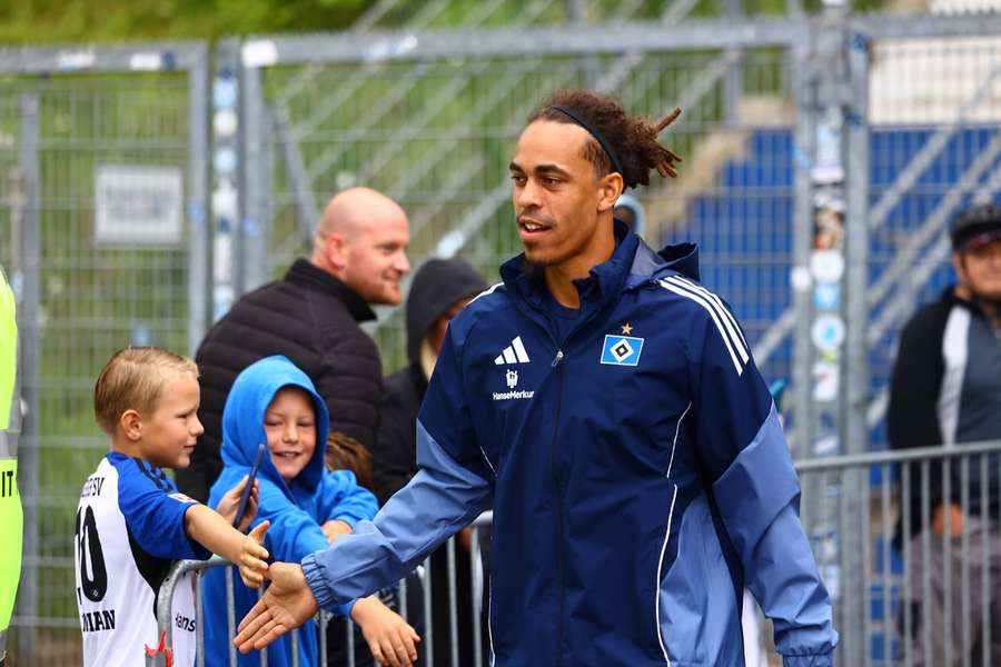 HSV-Kapitän Yussuf Poulsen im Training