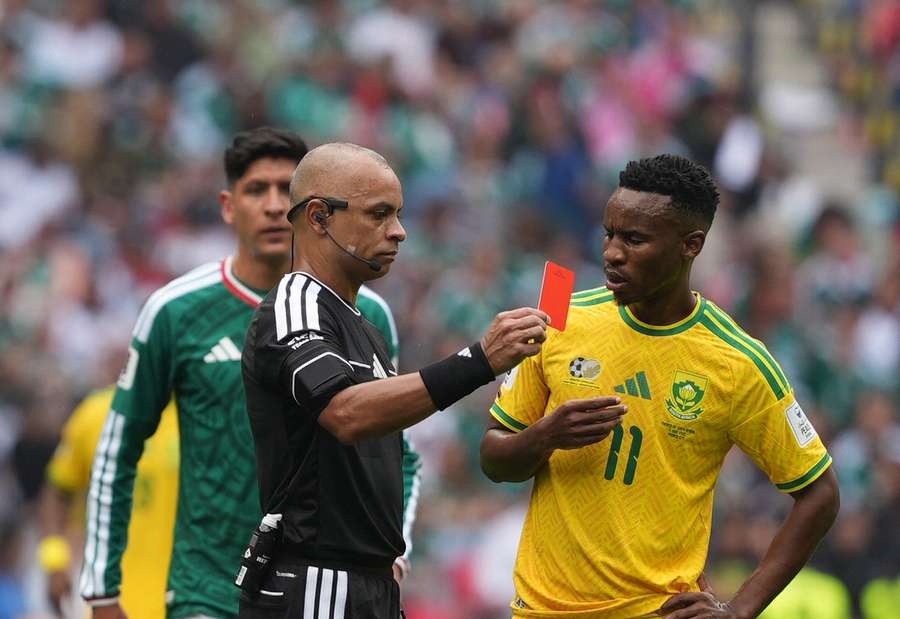 Referees give out red cards for serious fouls