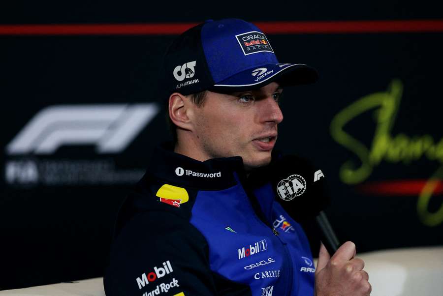 Verstappen speaks to the media ahead of the China GP