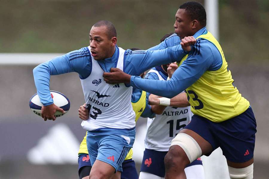 Gaël Fickou à l'entraînement