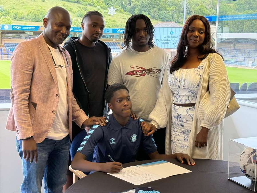 Micah with his family