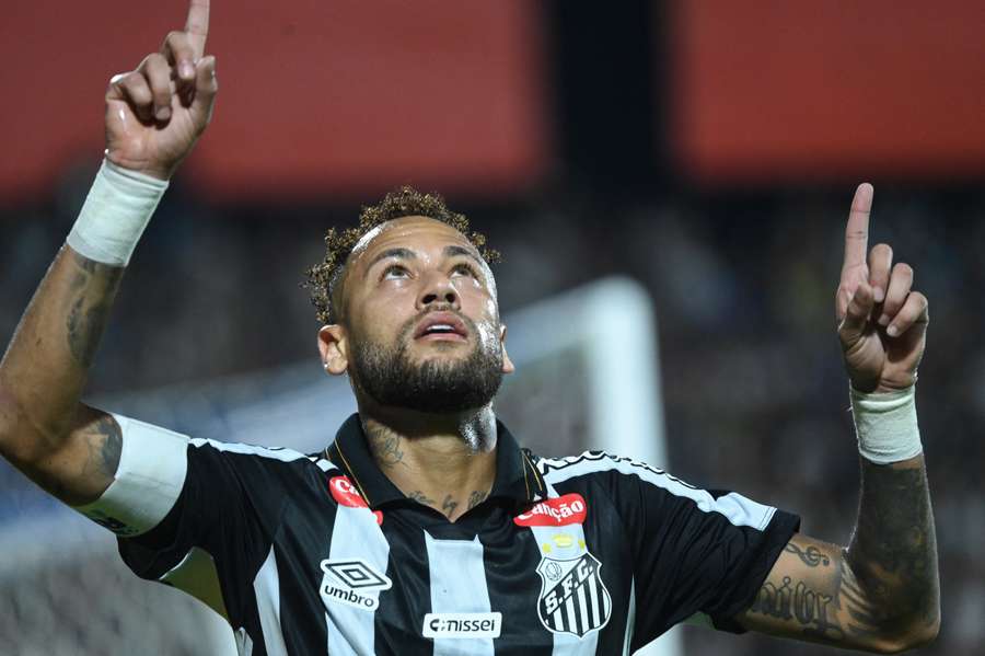 Neymar abriu o placar em Recoleta x Santos