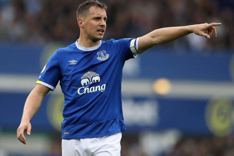 Jagielka v drese Evertonu.