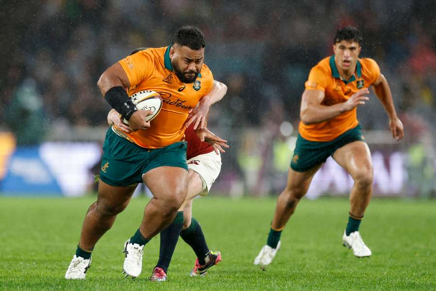 Taniela Tupou makes a line break during the third Test against the British & Irish Lions. Taniela Tupou makes a line break during the third Test against the British & Irish Lions.