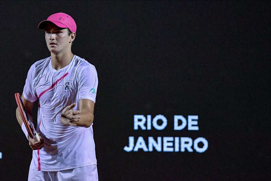 João Fonseca no torneio do Rio de Janeiro, que lhe está a correr muito bem