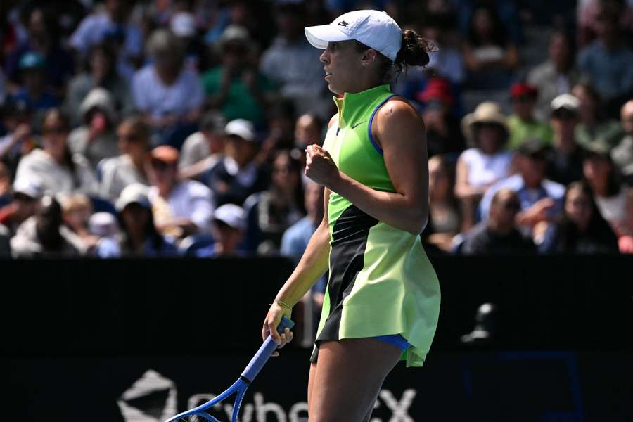 Madison Keys triumphs in the second round of her Australian Open match.