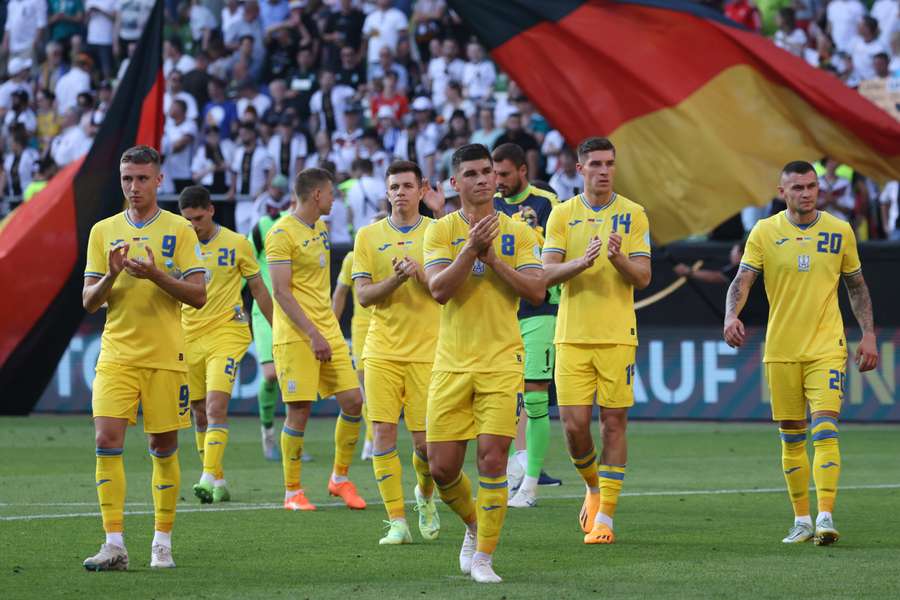 Los jugadores de Ucrania representan con orgullo a su país