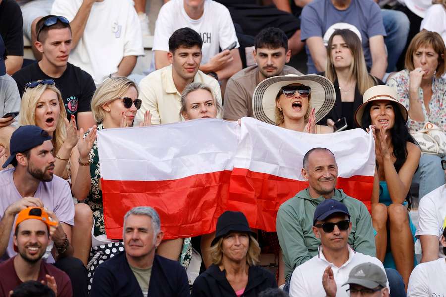 Fani bardzo licznie wspierają polskich tenisistów w Rzymie