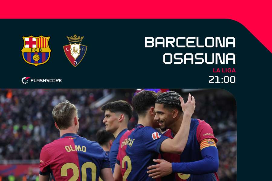 El Barça actúa como anfitrión ante Osasuna.
