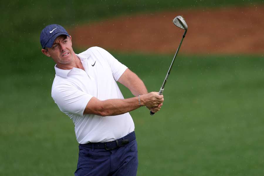 Rory McIlroy practices for this week's PGA Championship in Charlotte, North Carolina.