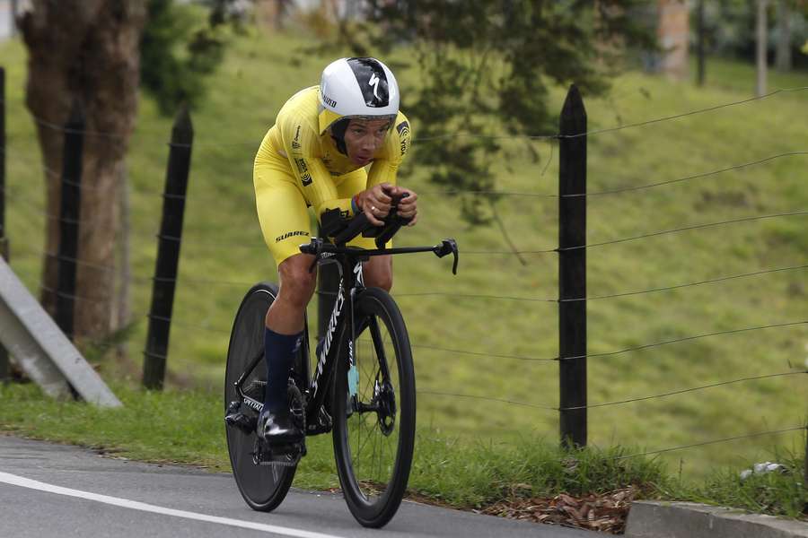 Miguel Ángel López in actie in de Ronde van Colombia, eerder dit jaar