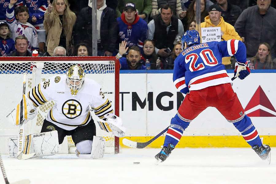 The Rangers offence was too much for the Bruins