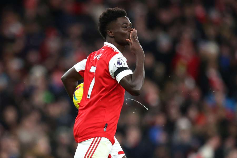 Bukayo Saka started the second half comeback for Arsenal