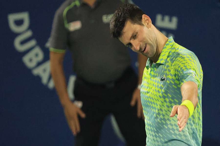 Novak Djokovic en el Abierto de Dubai