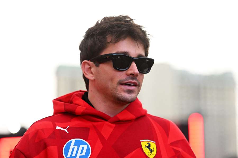 Charles Leclerc à Las Vegas mercredi.