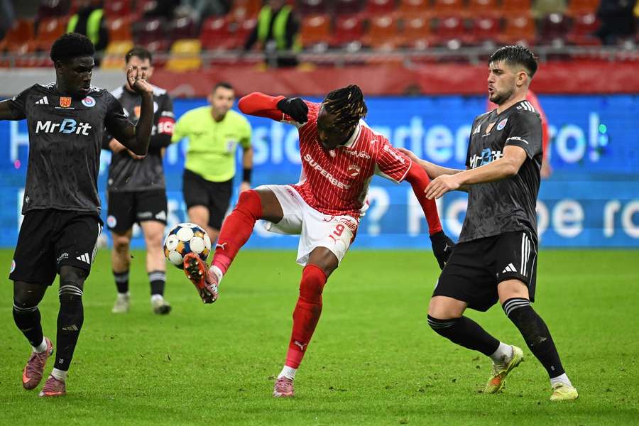 Karamoko în meciul contra celor de la Oțelul