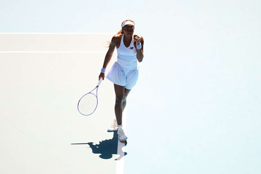 Gauff em ação na Austrália