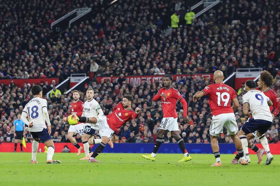 Man Utd's Bruno Fernandes during the match against West Ham