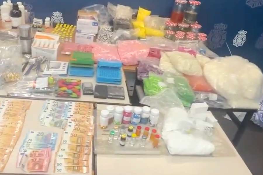 Las incautaciones realizadas por la Policía en el laboratorio clandestino en Alicante
