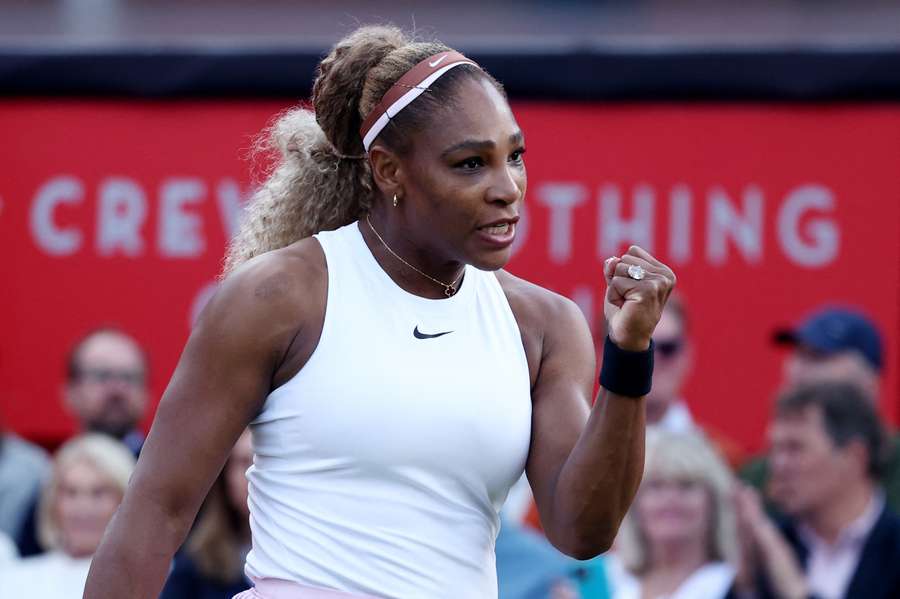 Serena Williams in action at the Queen's Club Serena Williams in action at the Queen's Club