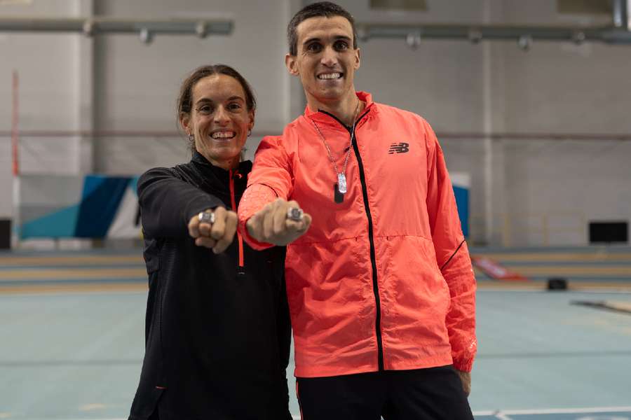 Esther Guerrero y Mariano García, tras batir sus récords