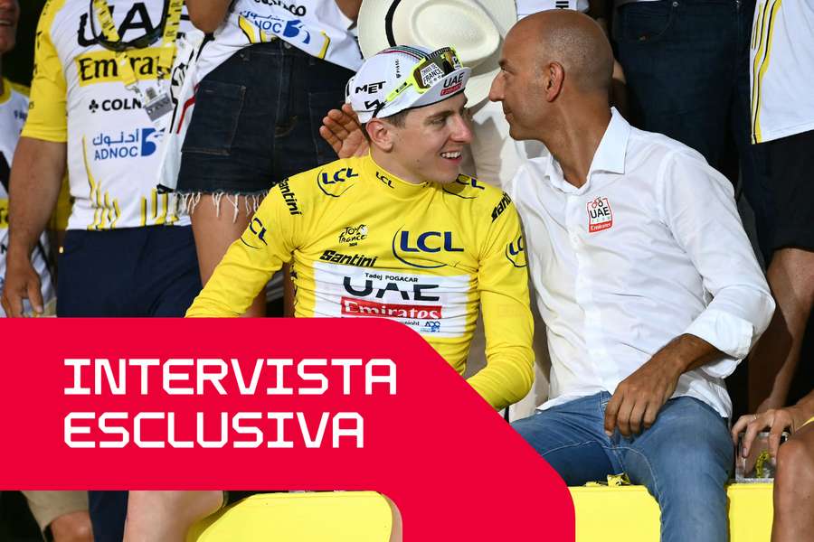 Pogačar e Matxin dopo il trionfo all'ultimo Tour de France