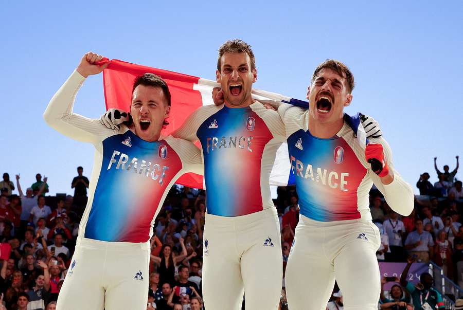 Le triplé français en BMX Racing, un moment incroyable.