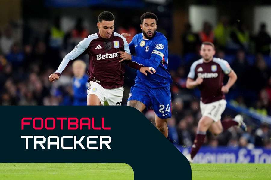 Morgan Rogers and Reece James battle for the ball