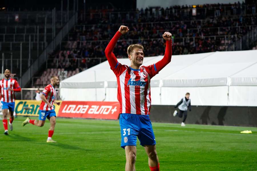 Radost hráčů Zbrojovky Brno