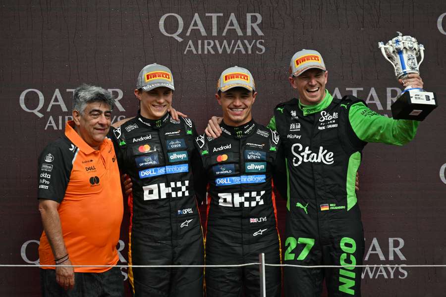 Pódium v Silverstone.