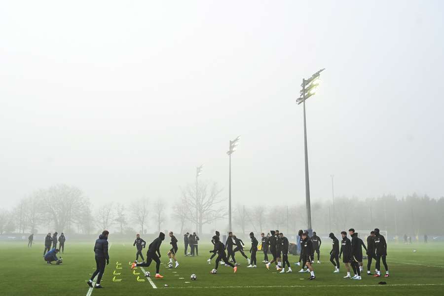 Chelsea players are put through their paces ahead of their clash with Dortmund